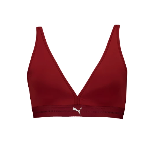 Obrázek produktu PUMA Women's Padded Triangle Top, Clothing, Burgundy