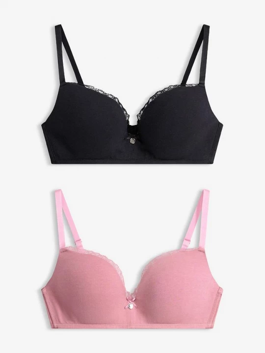 Obrázek produktu Push-up podprsenka bez kostic, s bavlnou (2 ks v balení) BonPrix