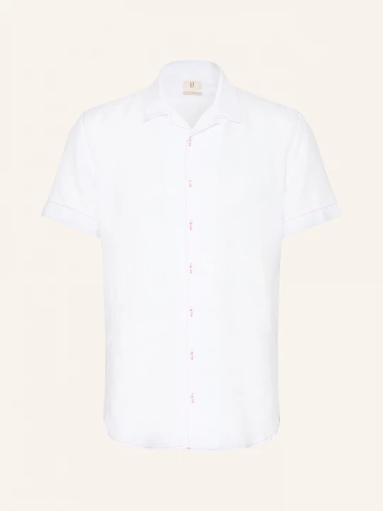 Obrázek produktu q1 Manufaktur Letní Košile Olly Slim Relaxed Fit Z Lnu bílá / červená