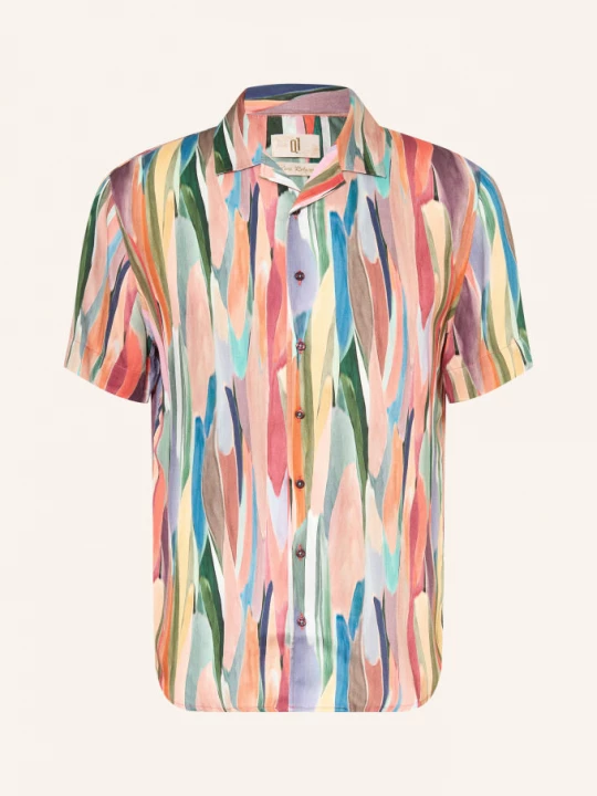 Obrázek produktu q1 Manufaktur Letní Košile Slim Relaxed Fit tmavě červená / starorůžová / modrá