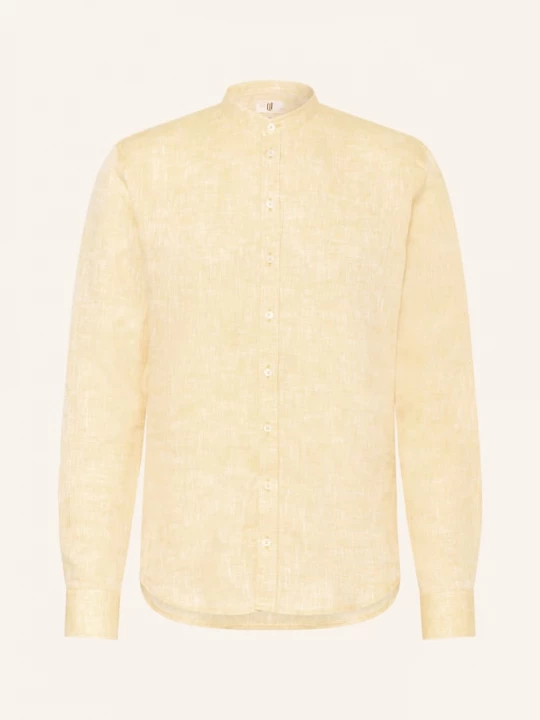 Obrázek produktu q1 Manufaktur Lněná Košile Slim Relaxed Fit Se Stojáčkem žlutá