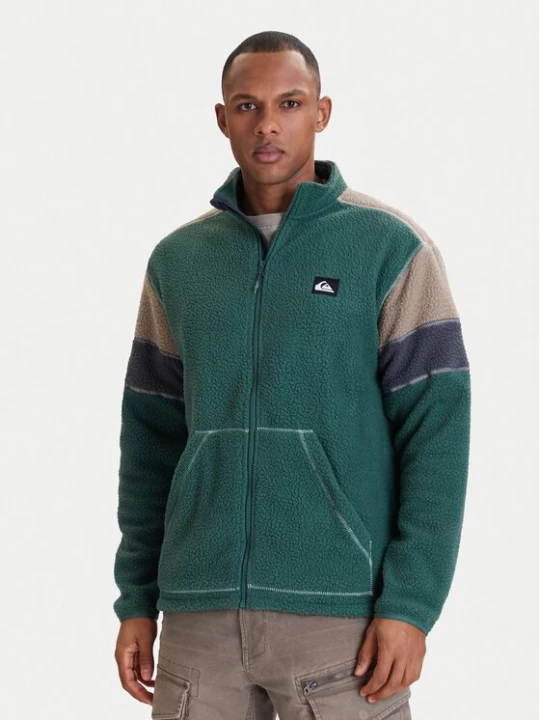 Obrázek produktu Quiksilver Fleecová mikina Clean Coast Block EQYPF03065 Zelená Loose Fit