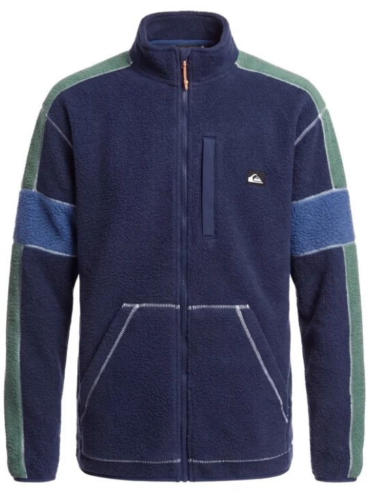 Obrázek produktu QUIKSILVER Funkční fleecová mikina 'CLEAN COAST' námořnická modř / safírová / jedle / bílá