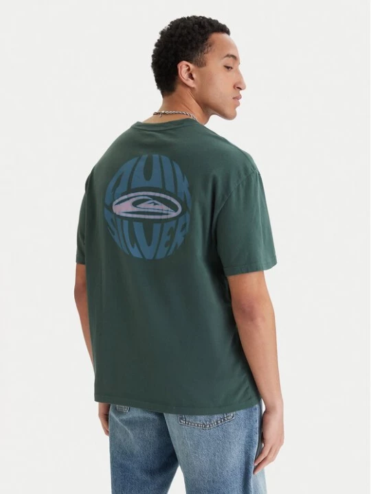 Obrázek produktu Quiksilver T-Shirt Quikglobe EQYZT08295 Zelená Comfort Fit