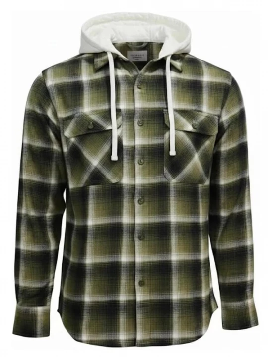 Obrázek produktu Radwa Košile 'Mens flannel with hooddie' olivová