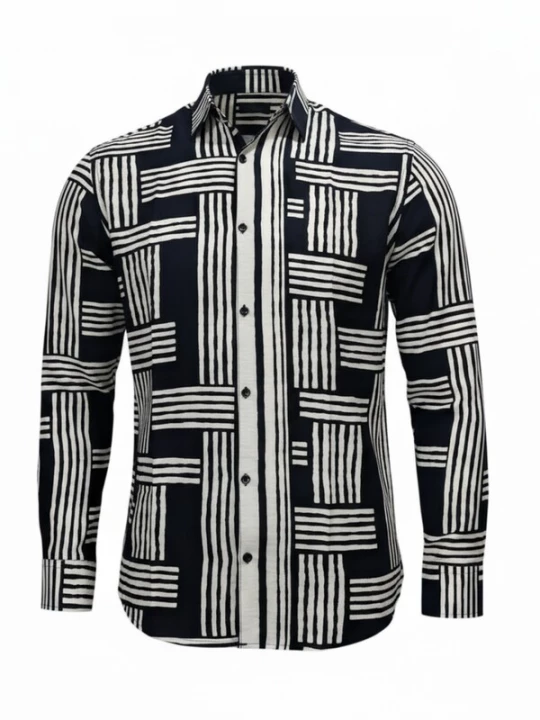Obrázek produktu Radwa Košile 'Men's Viscose multicolor pattern shirt' černá