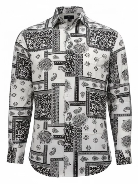 Obrázek produktu Radwa Košile 'Men's Viscose multicolor pattern shirt' přírodní bílá