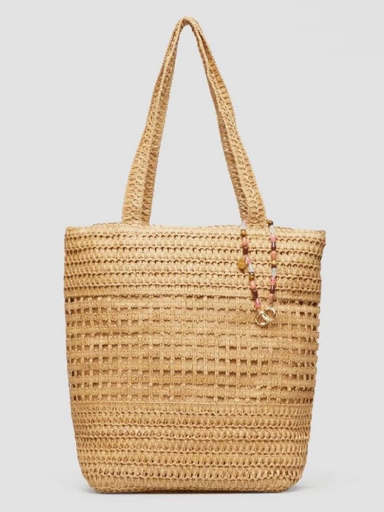 Obrázek produktu Raffia-Totebag mit Reißverschluss und Schmuck-Detail s.Oliver hnědá