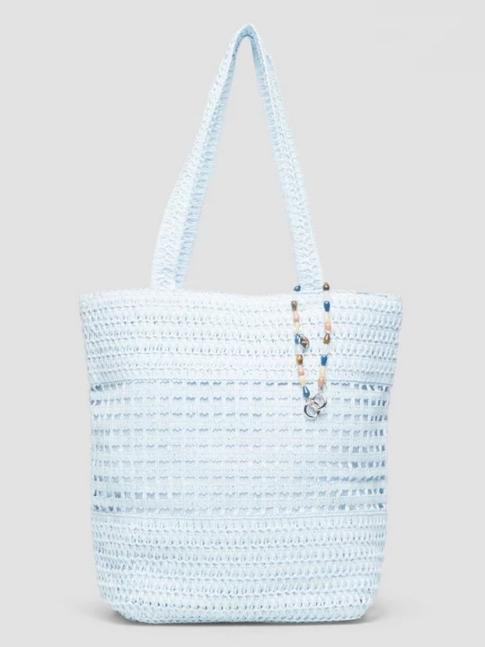 Obrázek produktu Raffia-Totebag mit Reißverschluss und Schmuck-Detail s.Oliver modrá