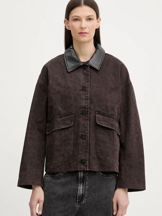 Obrázek produktu rag & bone džínová bunda dámská bavlněná Natalia hnědá