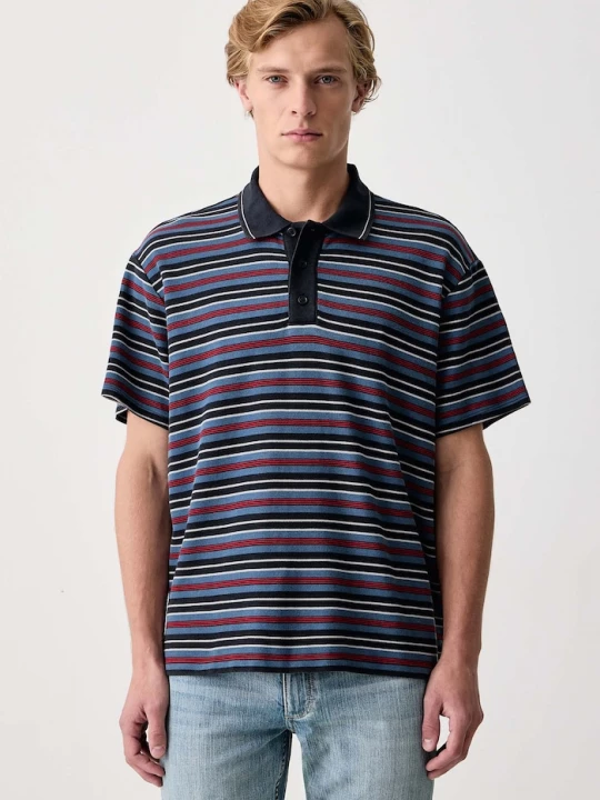 Obrázek produktu rag & bone polo pánské bavlněné námořnická modř
