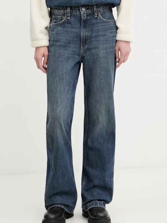 Obrázek produktu Rag & Bone wide leg džíny dámské Logan modrá