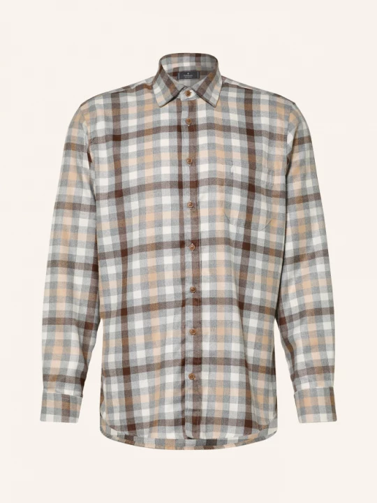 Obrázek produktu Ragman Košile Regular Fit šedá / hnědá / bílá
