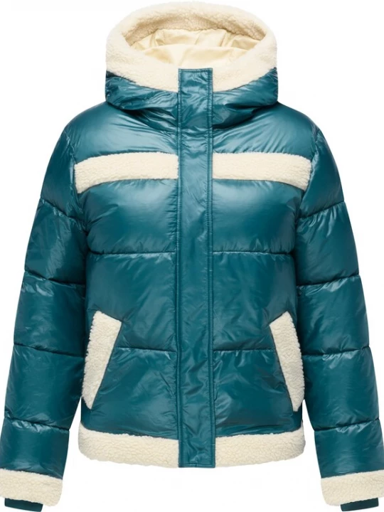Obrázek produktu Ragwear Zimní bunda 'Editah Youmodo' petrolejová / barva bílé vlny