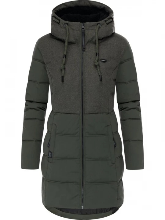 Obrázek produktu Ragwear Zimní kabát 'Ashani' tmavě zelená / černá