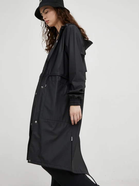 Obrázek produktu Rains Nepromokavá bunda 18550 String Parka černá