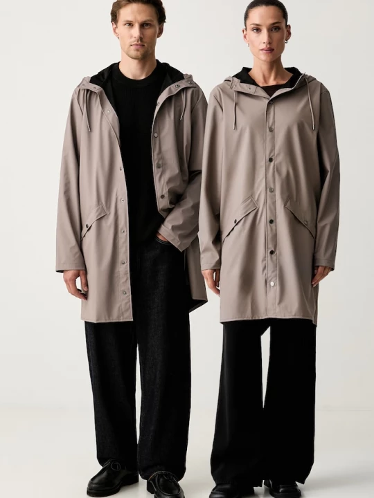 Obrázek produktu Rains nepromokavá bunda Long Jacket W3 hnědá