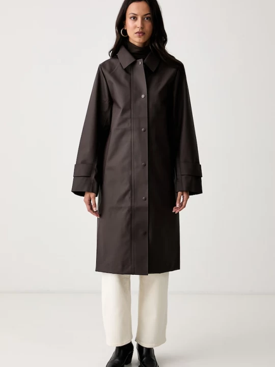 Obrázek produktu Rains nepromokavá bunda Nara W Long Jacket W3 hnědá