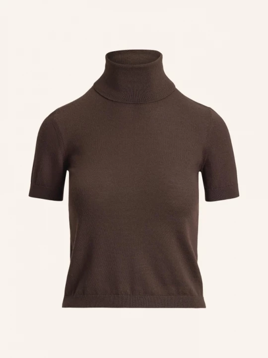 Obrázek produktu Ralph Lauren Collection Úpletové Tričko Z Kašmíru tmavě hnědá