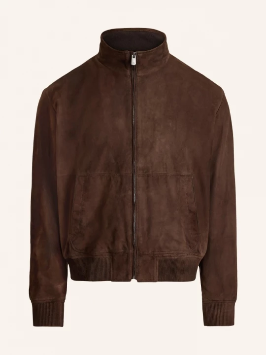 Obrázek produktu Ralph Lauren Purple Label Kožená Bunda tmavě hnědá