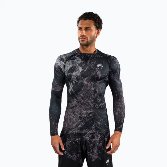 Obrázek produktu Rashguard pánský s dlouhým rukávem Venum Rage & Workout Rashguard LS black / grey