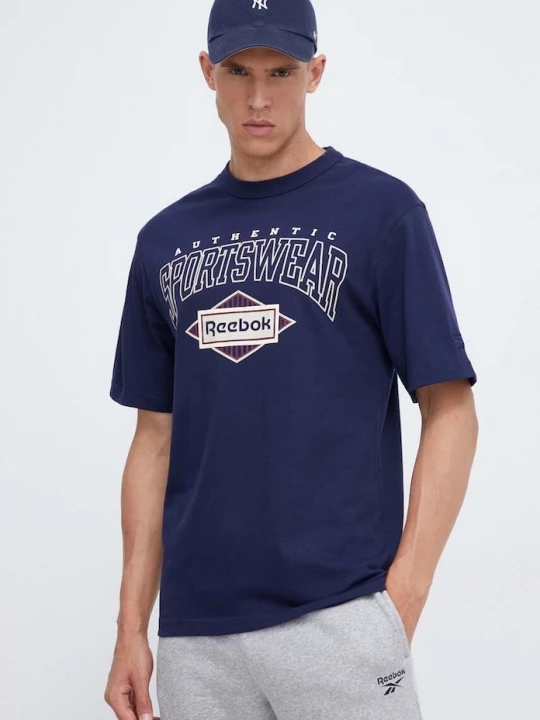 Obrázek produktu Reebok Classic Bavlněné tričko Reebok Classic námořnická modř