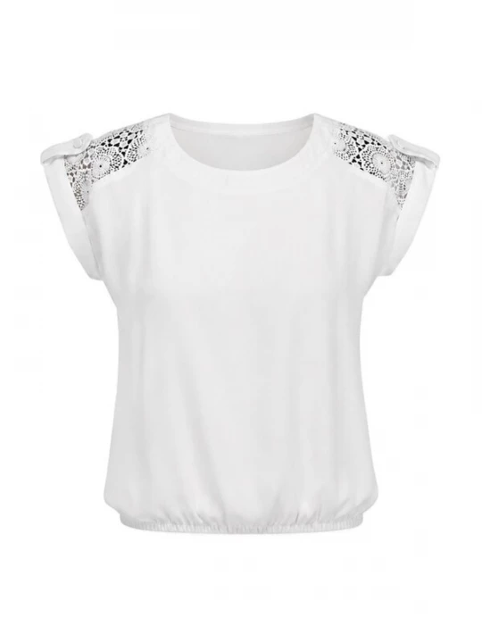 Obrázek produktu REGINA FASHION Tričko 'Blouse - Boat neckline lace' bílá