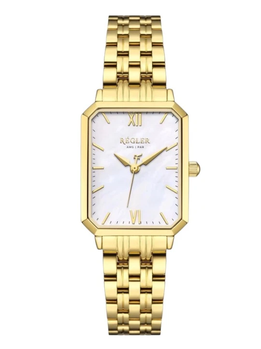 Obrázek produktu Régler Analogové hodinky 'Élégance Pearl Edition Gold - Pearl White' zlatá / bílá / perlově bílá