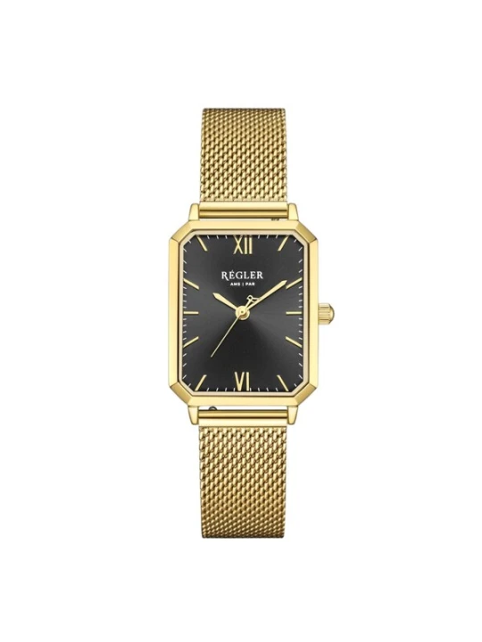 Obrázek produktu Régler Analogové hodinky 'Régler Élégance Mesh Gold - Black' zlatá / černá