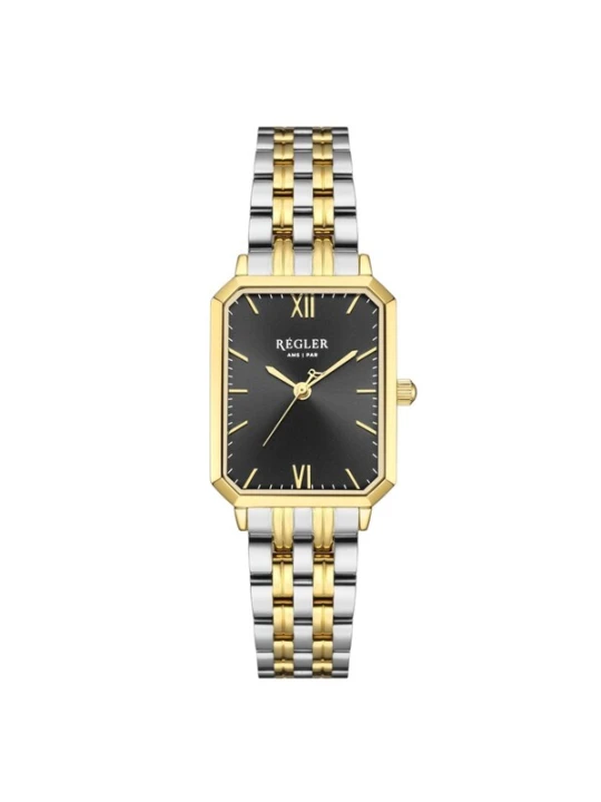 Obrázek produktu Régler Analogové hodinky 'Régler Élégance Steel Bicolor Silver / Gold - Black' zlatá / černá / stříbrná