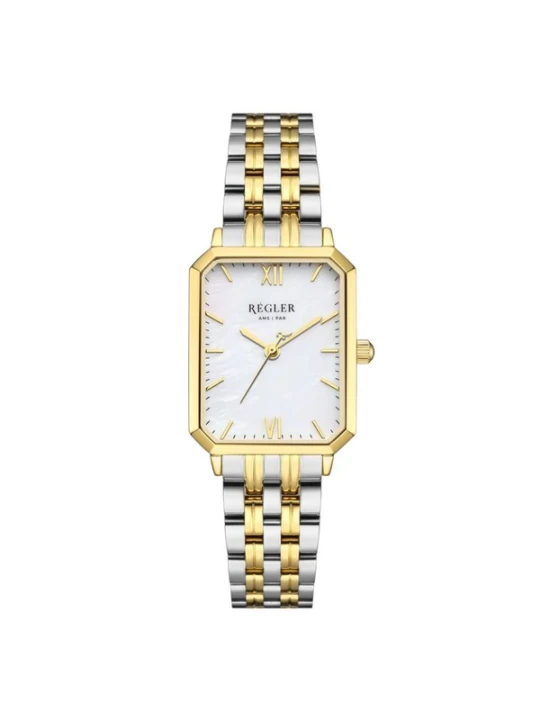Obrázek produktu Régler Analogové hodinky 'Régler Élégance Steel Bicolor Silver / Gold - Pearl' zlatá / stříbrná / perlově bílá