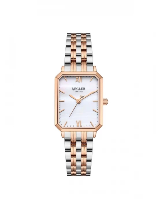 Obrázek produktu Régler Analogové hodinky 'Régler Élégance Steel Bicolor Silver / Rose Gold - Pearl' růžově zlatá