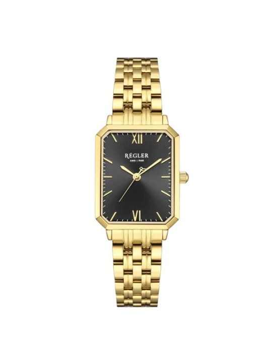 Obrázek produktu Régler Analogové hodinky 'Régler Élégance Steel Gold - Black' zlatá / černá