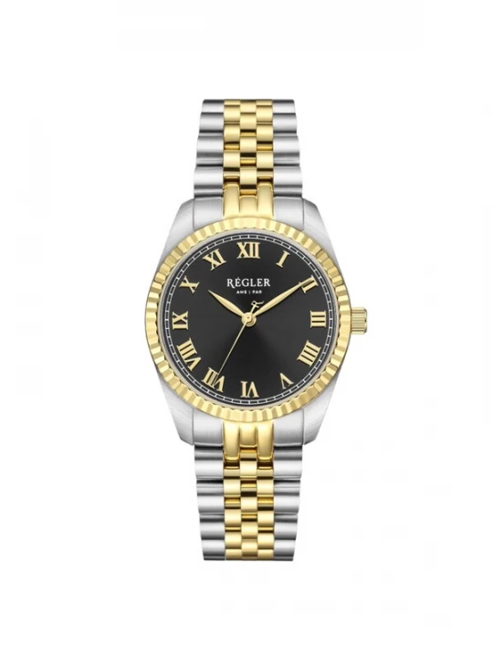 Obrázek produktu Régler Analogové hodinky 'Régler Infinité Steel Bicolor Silver / Gold - Black' zlatá