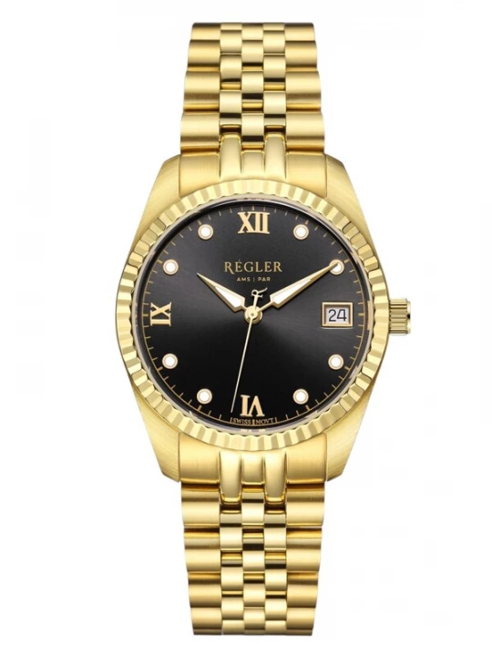 Obrázek produktu Régler Analogové hodinky 'Régler Liberté Steel Gold - Black' zlatá