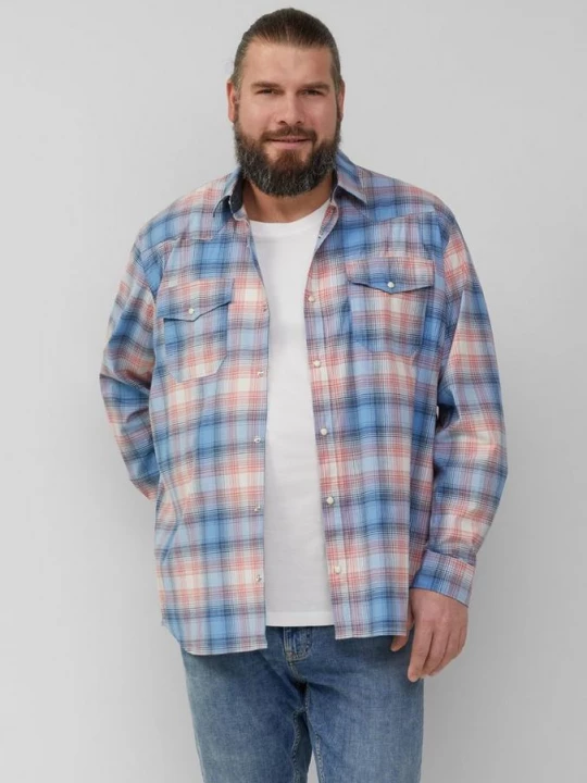 Obrázek produktu Regular Fit: károvaná košile ve westernovém stylu s.Oliver modrá