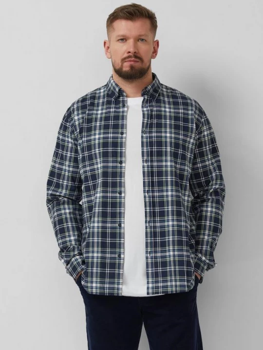 Obrázek produktu Regular fit: kostkovaná bavlněná košile s límečkem na knoflíky s.Oliver
