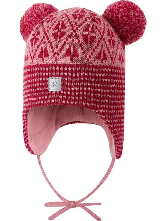 Obrázek produktu Reima čepice s bambulí dětská z merino vlny Kuuru růžová
