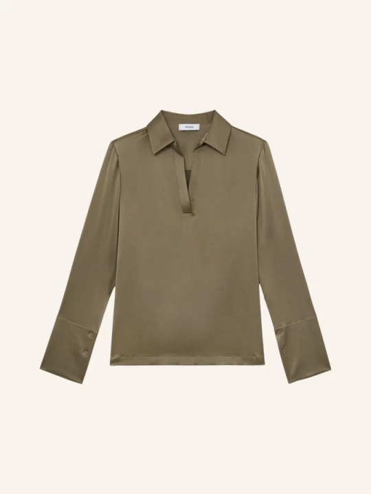 Obrázek produktu Reiss Hedvábná Blůza Marina khaki