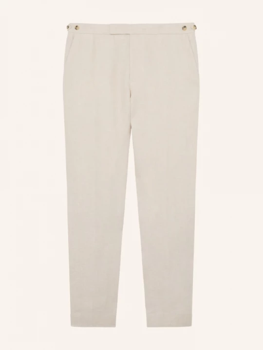 Obrázek produktu Reiss Lněné Kalhoty Atlantic, Střih Slim Fit béžová