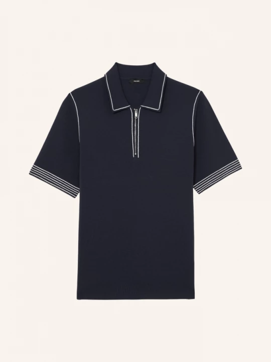 Obrázek produktu Reiss Pletené Polo Tričko Mason tmavě modrá / bílá