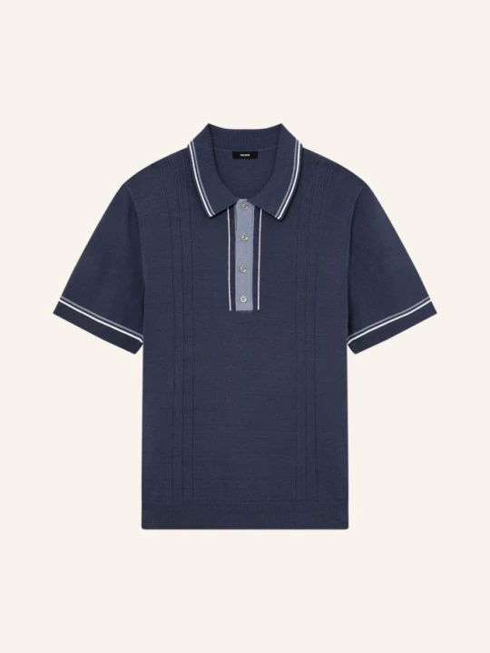 Obrázek produktu Reiss Pletené Polo Tričko Rothwell tmavě modrá