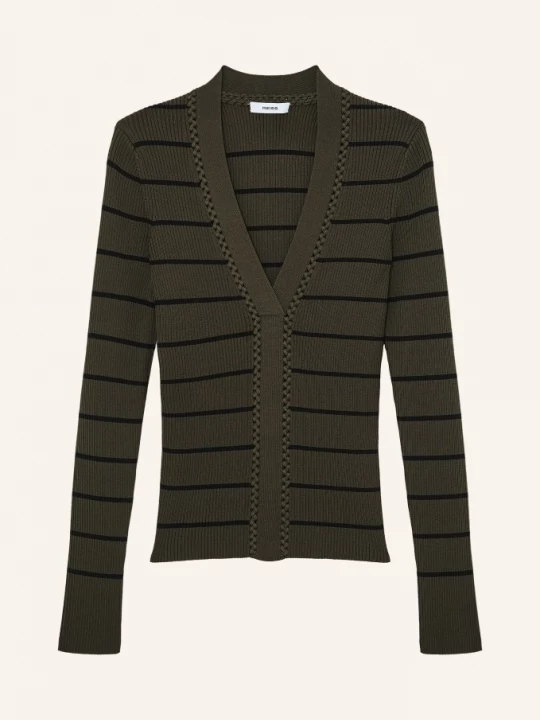 Obrázek produktu Reiss Svetr Lauralee khaki / černá