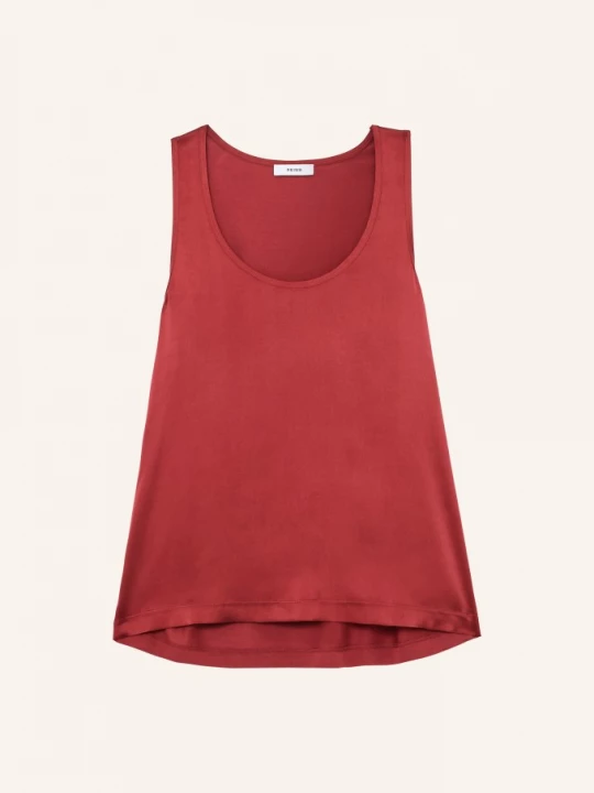 Obrázek produktu Reiss Top Ruby Ze Směsi Materiálů tmavě červená