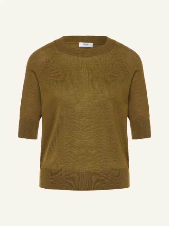 Obrázek produktu Reiss Úpletové Tričko Suzzie Z Merino Vlny khaki