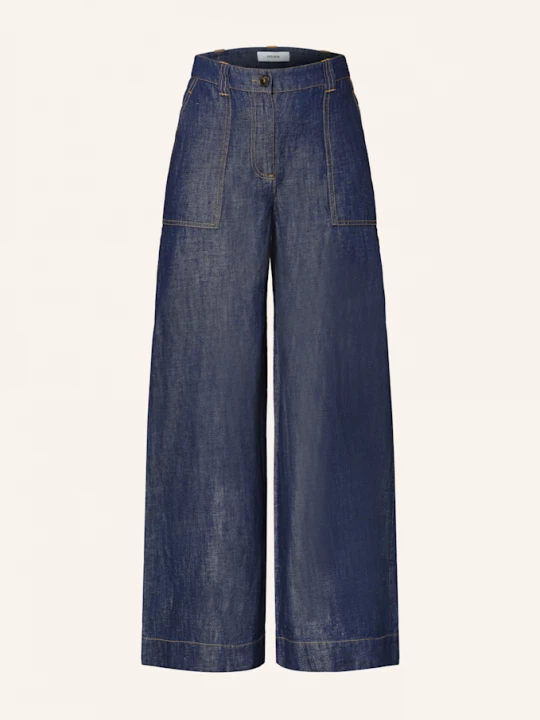 Obrázek produktu Reiss Wide Leg Džíny Ashby Se Lnem 45 indigo