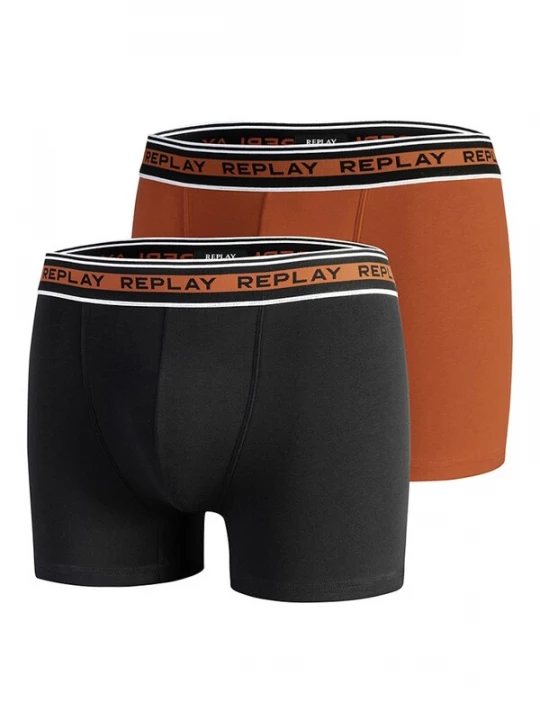 Obrázek produktu REPLAY Boxerky koňaková / černá / bílá
