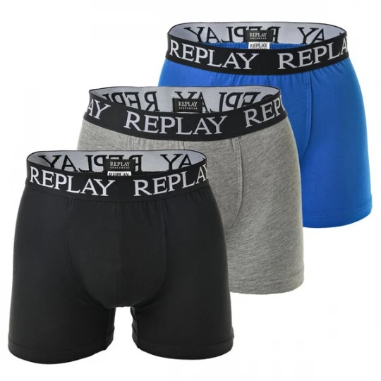 Obrázek produktu REPLAY Boxerky  královská modrá / světle šedá / šedý melír / černá