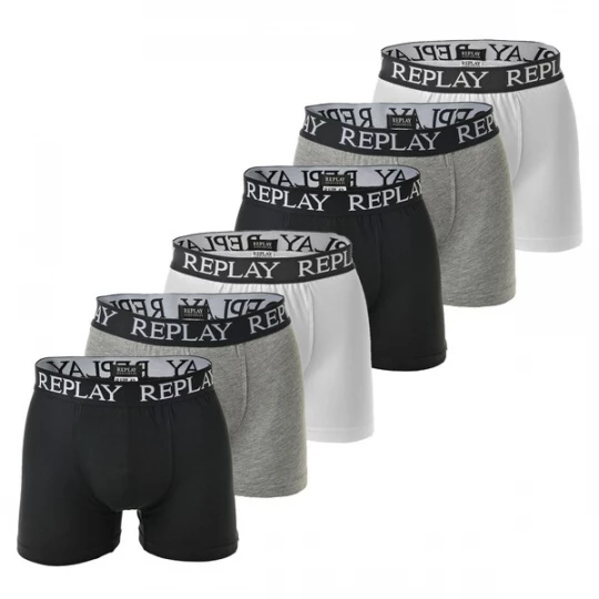 Obrázek produktu REPLAY Boxerky  šedý melír / černá / bílá