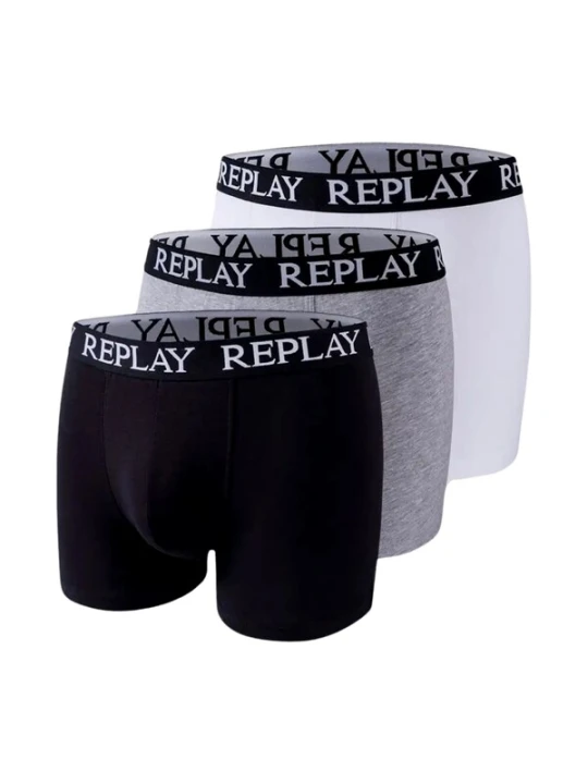 Obrázek produktu REPLAY Boxerky světle šedá / šedý melír / černá / bílá